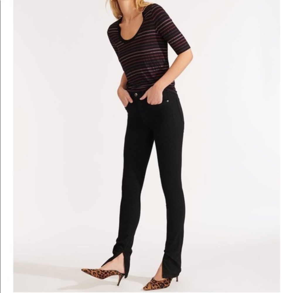 Veronica Beard Kate Skinny Jeans with Slit